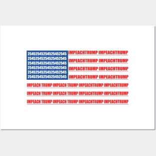 2545 Impeach Trump American Flag Posters and Art